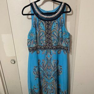 Blue pattern Dress